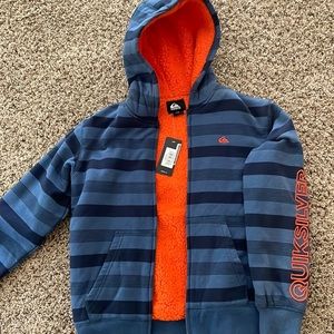 Quicksilver full zip, Sherpa lined hoodie